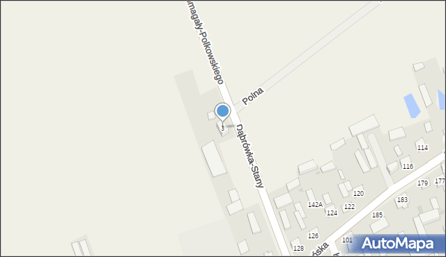 Dąbrówka-Stany, Domagały-Polkowskiego Wacława, kpt., 3, mapa Dąbrówka-Stany