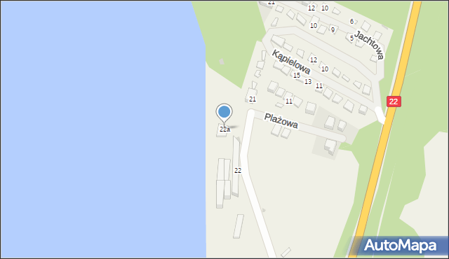 Długie, Dobiegniewska, 22a, mapa Długie