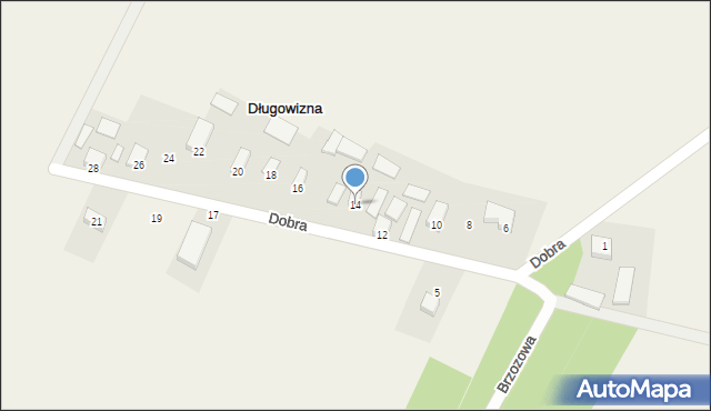 Długowizna, Dobra, 14, mapa Długowizna