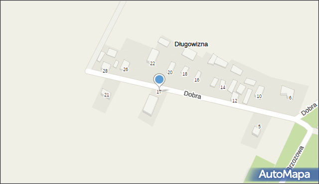 Długowizna, Dobra, 17, mapa Długowizna