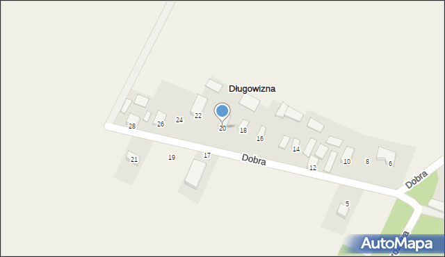 Długowizna, Dobra, 20, mapa Długowizna