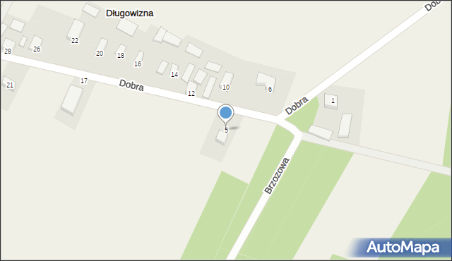 Długowizna, Dobra, 5, mapa Długowizna