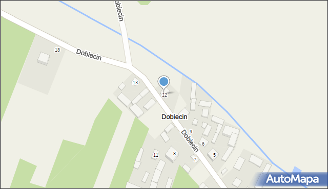Dobiecin, Dobiecin, 12, mapa Dobiecin