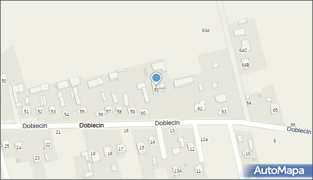 Dobiecin, Dobiecin, 61, mapa Dobiecin