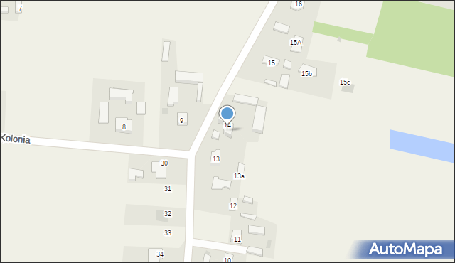Dobiecin-Kolonia, Dobiecin-Kolonia, 14a, mapa Dobiecin-Kolonia