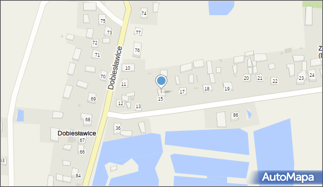 Dobiesławice, Dobiesławice, 16, mapa Dobiesławice