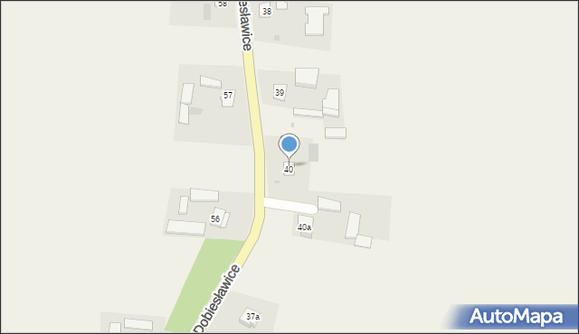Dobiesławice, Dobiesławice, 40, mapa Dobiesławice