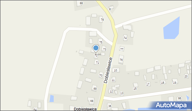Dobiesławice, Dobiesławice, 72, mapa Dobiesławice