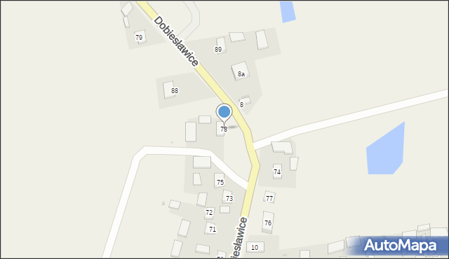 Dobiesławice, Dobiesławice, 78, mapa Dobiesławice