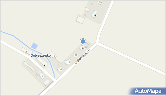 Dobieszewko, Dobieszewko, 13, mapa Dobieszewko