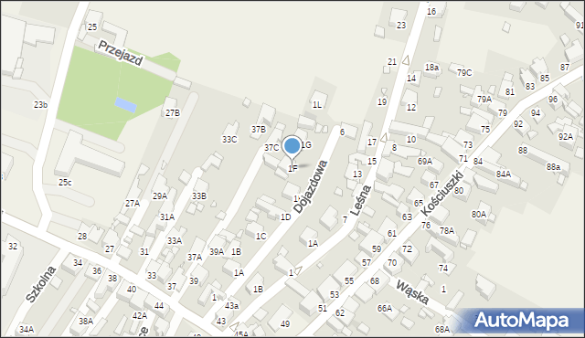 Dobieszowice, Dojazdowa, 1F, mapa Dobieszowice