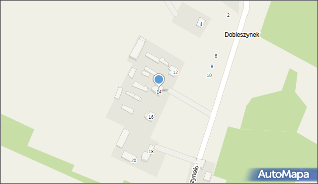 Dobieszyn, Dobieszynek, 14, mapa Dobieszyn