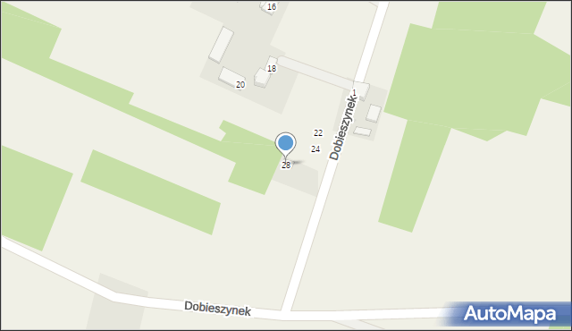 Dobieszyn, Dobieszynek, 28, mapa Dobieszyn