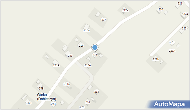 Dobieszyn, Dobieszyn, 215, mapa Dobieszyn