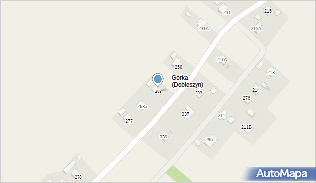 Dobieszyn, Dobieszyn, 263, mapa Dobieszyn