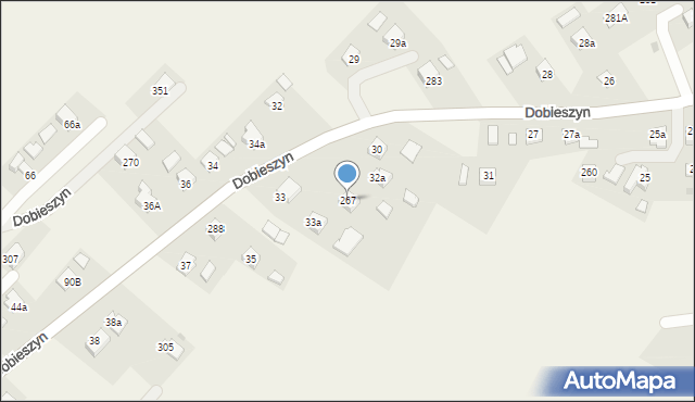 Dobieszyn, Dobieszyn, 267, mapa Dobieszyn