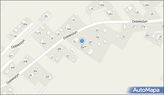 Dobieszyn, Dobieszyn, 33a, mapa Dobieszyn