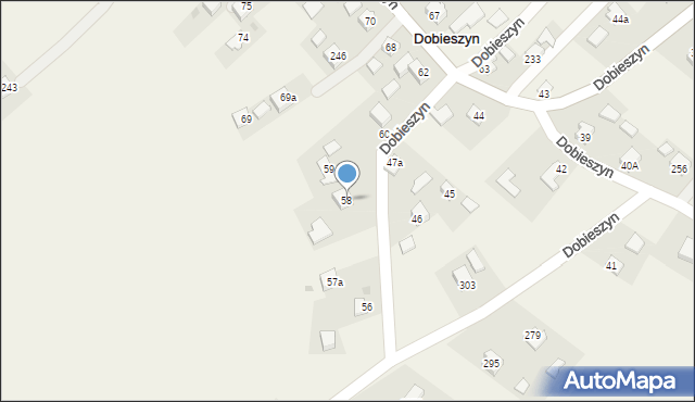 Dobieszyn, Dobieszyn, 58, mapa Dobieszyn