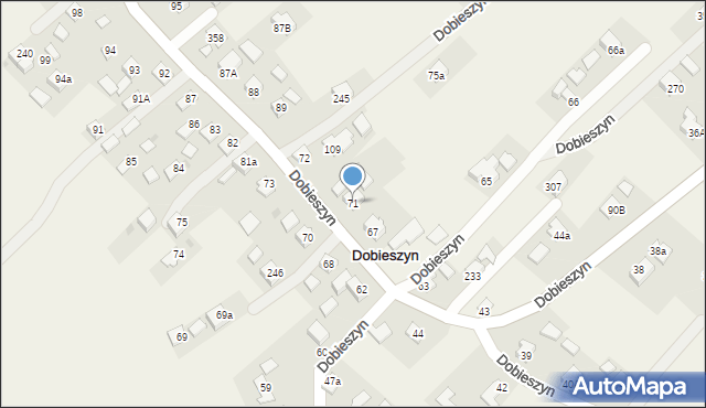 Dobieszyn, Dobieszyn, 71, mapa Dobieszyn