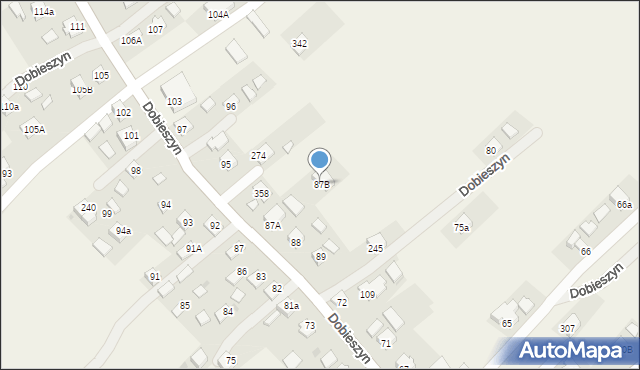 Dobieszyn, Dobieszyn, 87B, mapa Dobieszyn