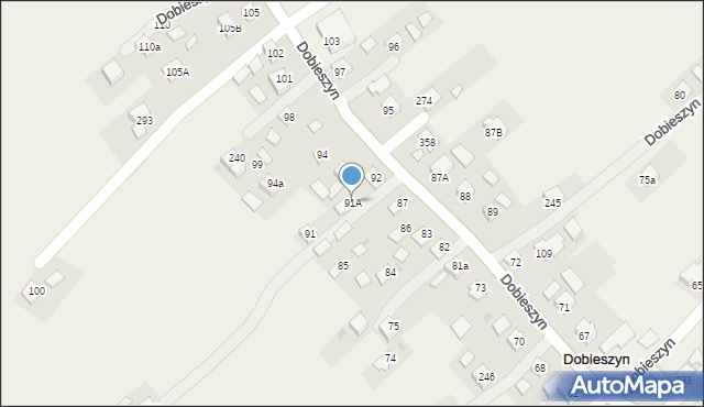 Dobieszyn, Dobieszyn, 91A, mapa Dobieszyn