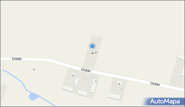 Dobki, Dobki, 9A, mapa Dobki