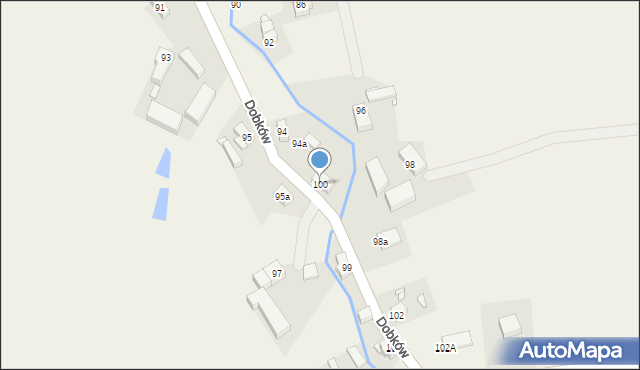 Dobków, Dobków, 100, mapa Dobków