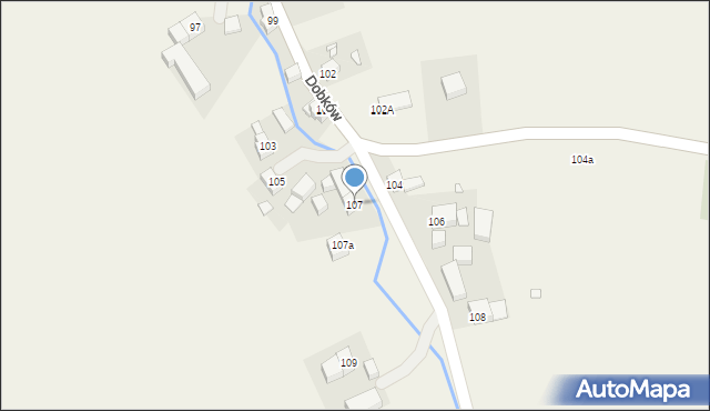 Dobków, Dobków, 107, mapa Dobków