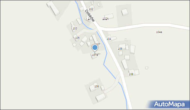 Dobków, Dobków, 107a, mapa Dobków