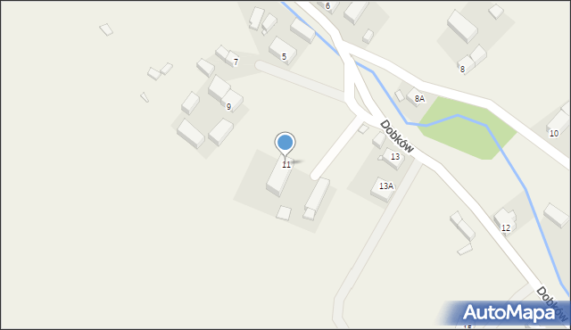 Dobków, Dobków, 11, mapa Dobków