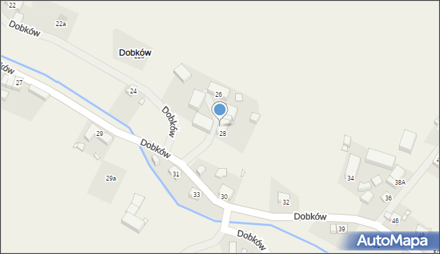 Dobków, Dobków, 28a, mapa Dobków