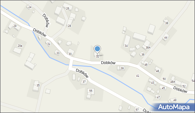 Dobków, Dobków, 32, mapa Dobków