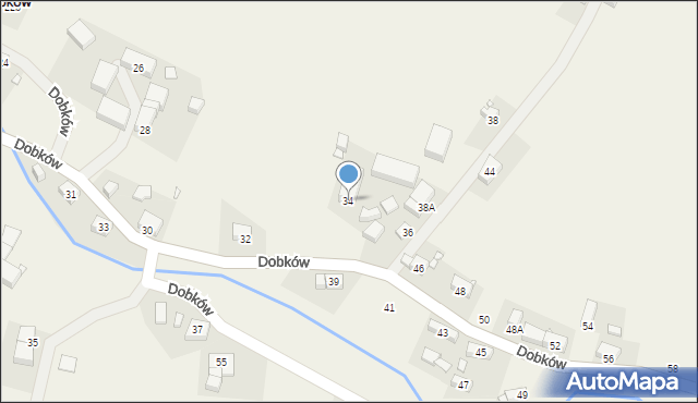 Dobków, Dobków, 34, mapa Dobków