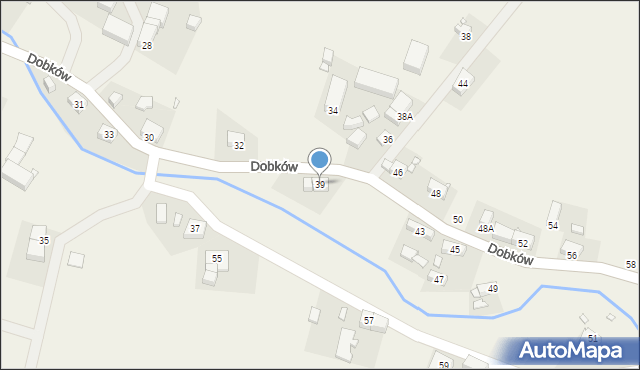 Dobków, Dobków, 39, mapa Dobków