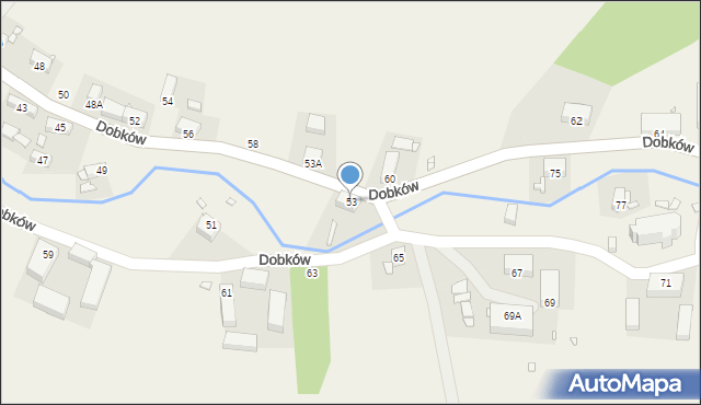Dobków, Dobków, 53, mapa Dobków