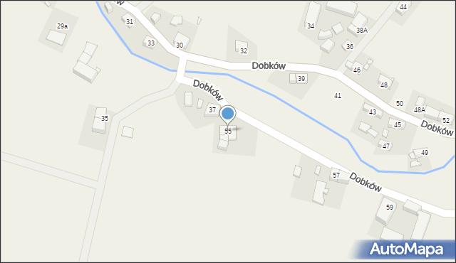 Dobków, Dobków, 55, mapa Dobków