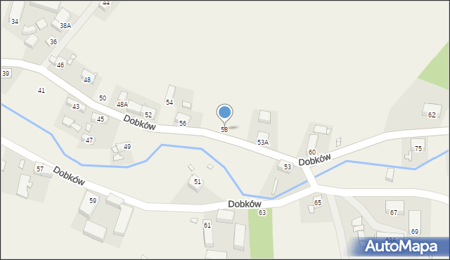 Dobków, Dobków, 58, mapa Dobków