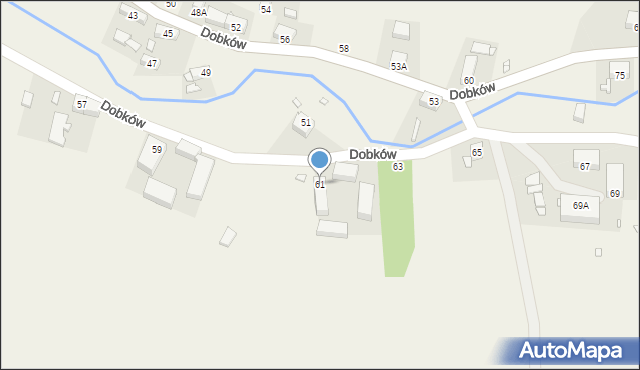 Dobków, Dobków, 61, mapa Dobków