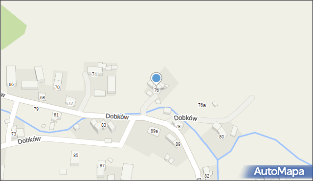 Dobków, Dobków, 76, mapa Dobków