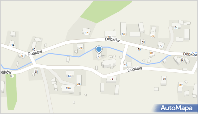 Dobków, Dobków, 77, mapa Dobków