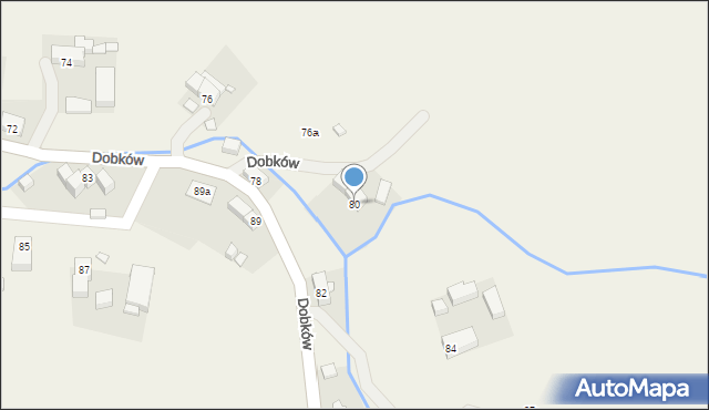 Dobków, Dobków, 80, mapa Dobków