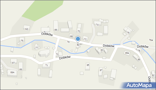 Dobków, Dobków, 81, mapa Dobków