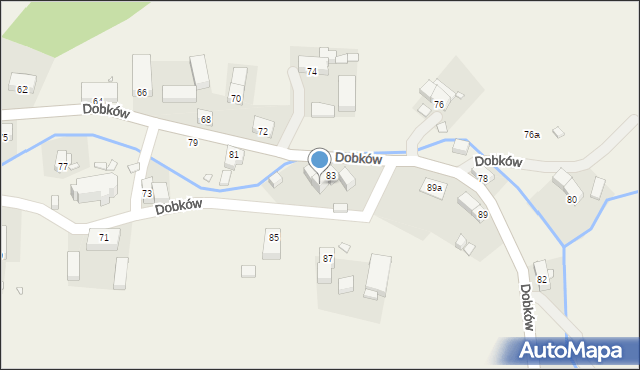 Dobków, Dobków, 83a, mapa Dobków