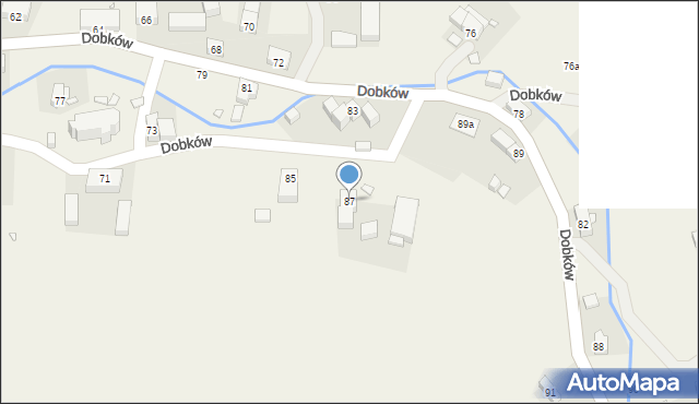 Dobków, Dobków, 87, mapa Dobków