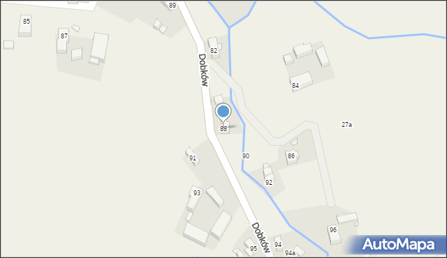 Dobków, Dobków, 88, mapa Dobków