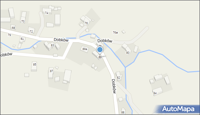 Dobków, Dobków, 89, mapa Dobków