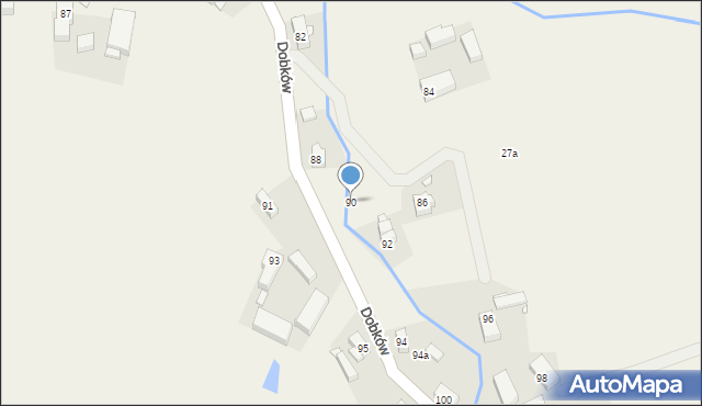Dobków, Dobków, 90, mapa Dobków