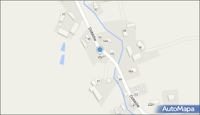 Dobków, Dobków, 95a, mapa Dobków