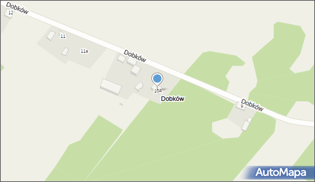Dobków, Dobków, 10A, mapa Dobków