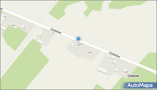 Dobków, Dobków, 11, mapa Dobków